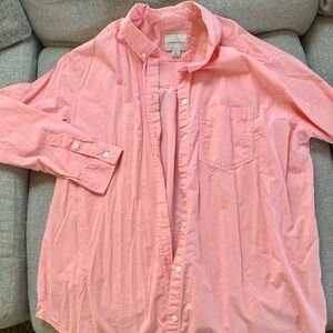 American Eagle Outfitters Pink Button-Down Shirt